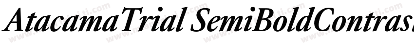 AtacamaTrial SemiBoldContrastotf字体转换
